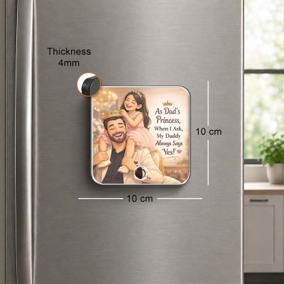 Musical Fridge Magnet Gift for Father Day from Daughter | Birthday Gift for Papa Rechargeable Music Fridge Magnet for Refrigerator & Almirah Decor